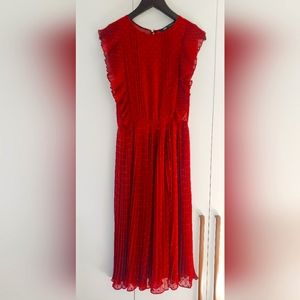 ZARA Pleated Short sleeve Dress,  size XS